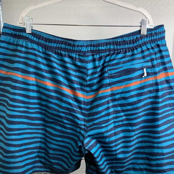 L.L. Bean Men's Blue Board Shorts‎ Size XXL Striped Bathing Suit Trunks Resort - Picture 13 of 15